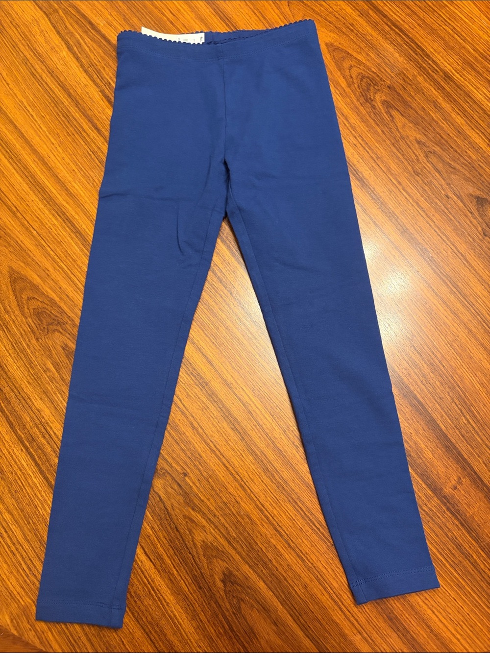NWT Tea Collection Girls Solid Blue Leggings, Size 7
